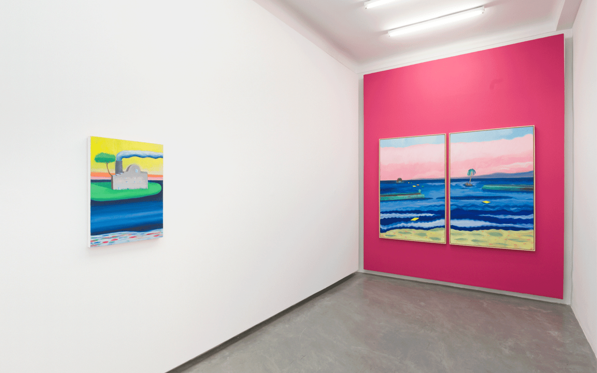 Installation view of Fares Thabet's exhibition ‘On a Blade of Grass’, Selma Feriani Gallery, Sidi Bou Saïd, 2022. Courtesy of the artist and Selma Feriani Gallery.