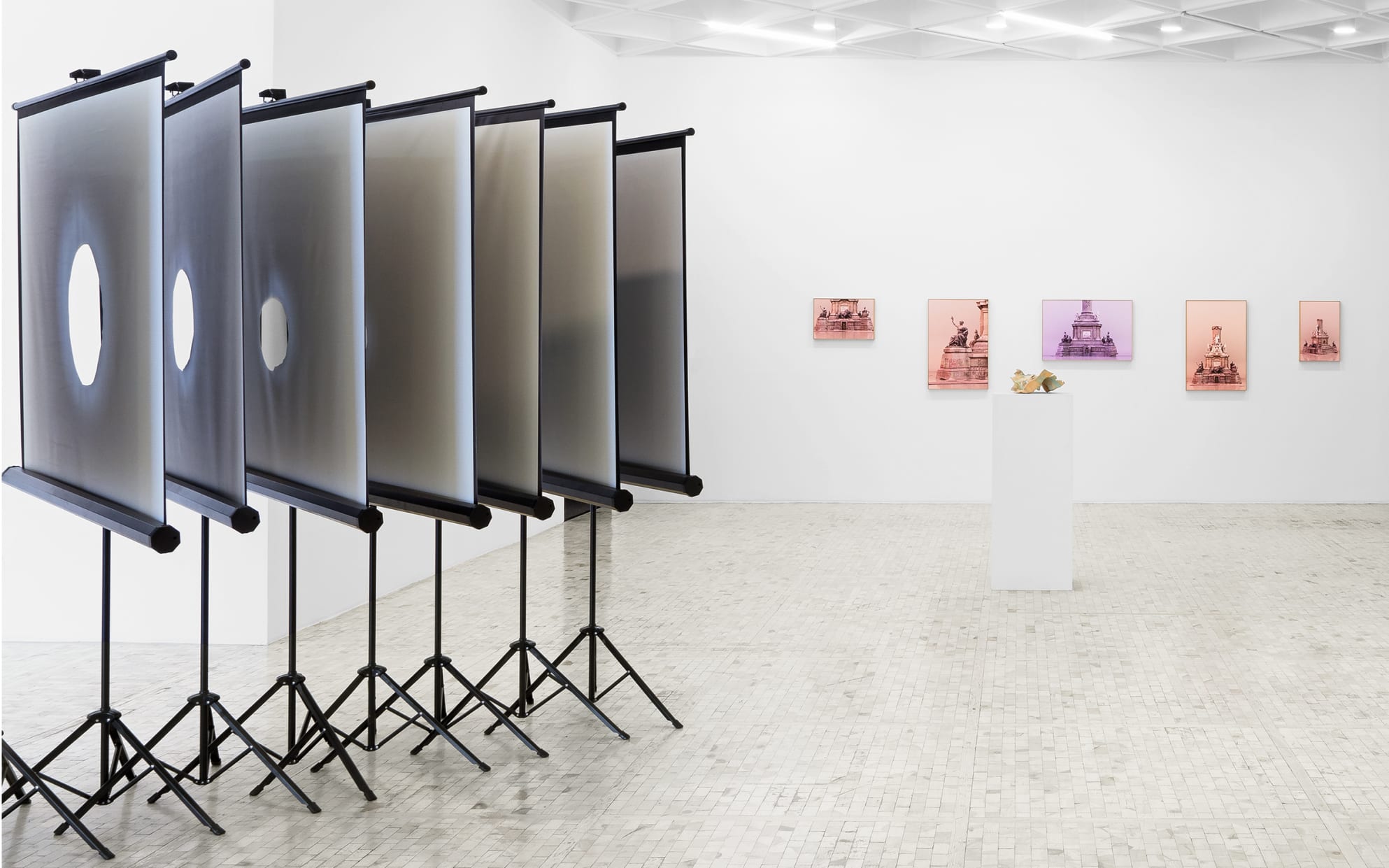 Installation view of ‘Otrxs Mundxs’, Museo Tamayo, Mexico City, 2020 - 2021. Shown here are works by Miguel Calderón (left) and Julieta Gil (right). Courtesy of Museo Tamayo, INBAL. Photo by Gerardo Landa and Eduardo López for GLR Estudio.