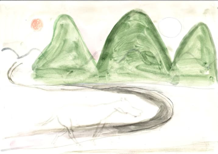 Berge und Pferd by Jongsuk Yoon (2018)