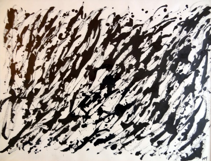 Untitled Chinese Ink Drawing', Henri Michaux, 1961