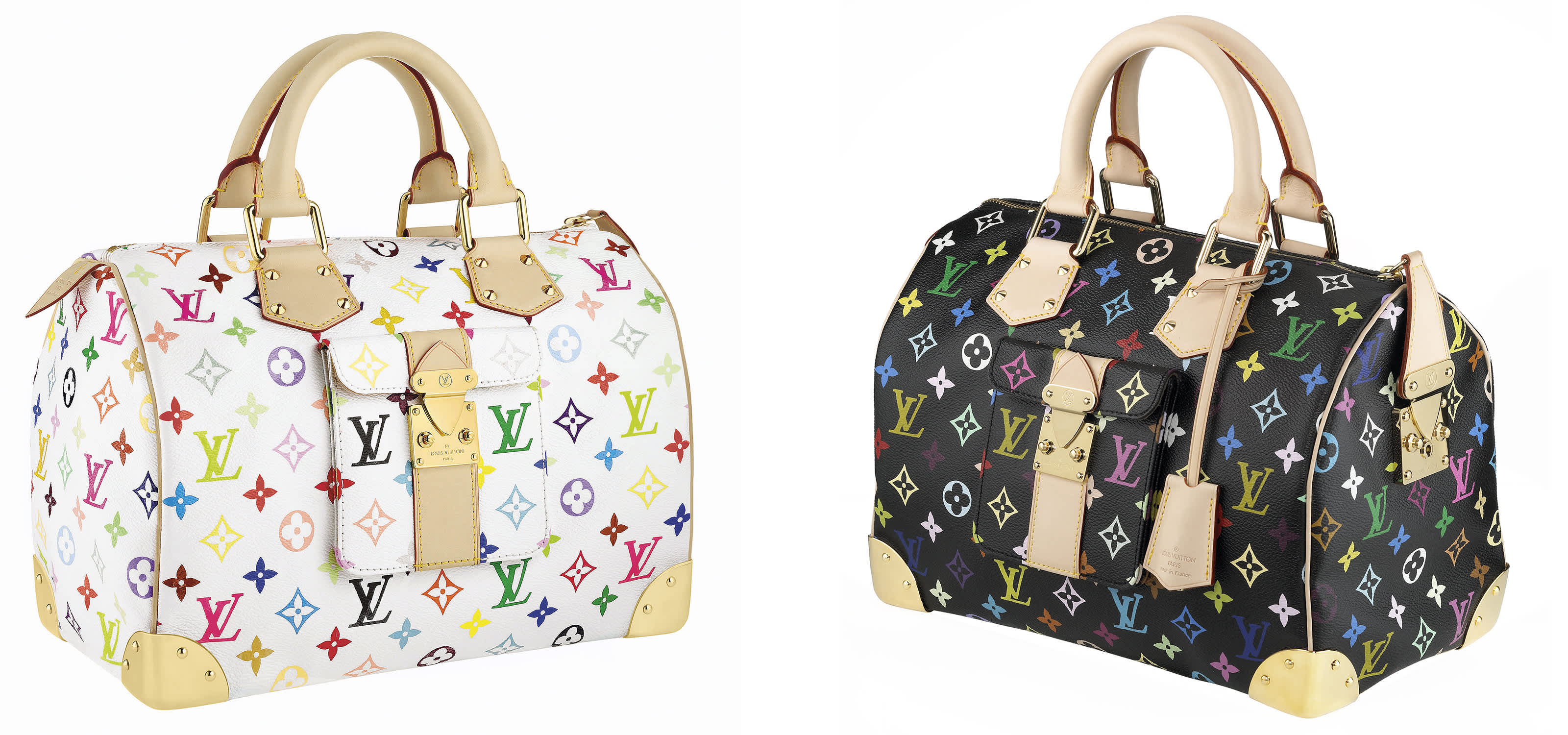 Bags from the 'Multicolor Monogram' collection - Takashi Murakami for Louis Vuitton. Courtesy of Louis Vuitton.
