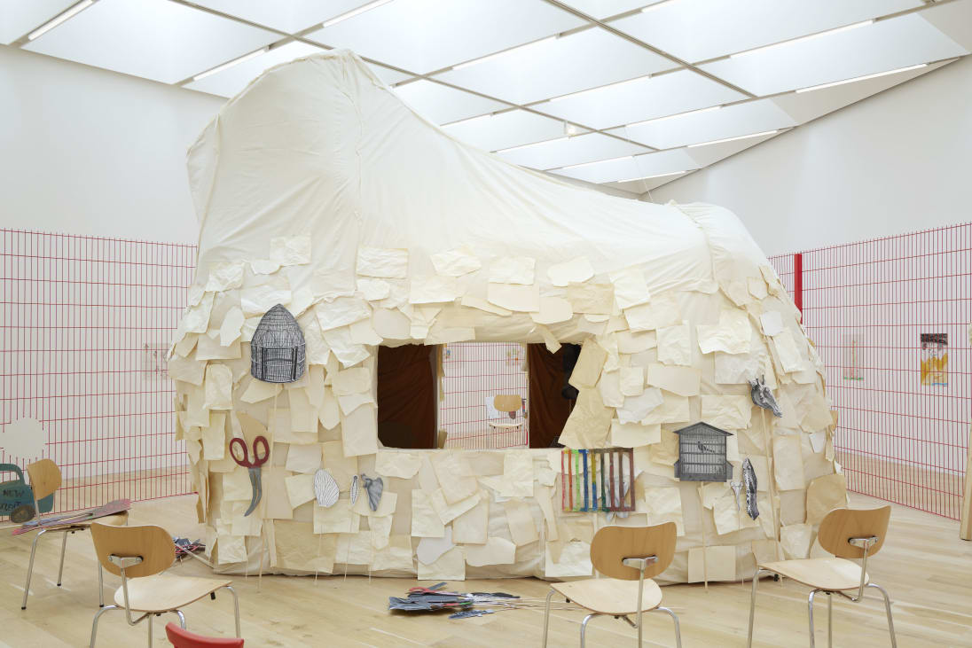 Eva Koťátková, from the series How many giraffes are in the air we breath?, 2023. Courtesy of the artist and Hunt Kastner.
Image credit: Stuart Whipps / Nottingham Contemporary.