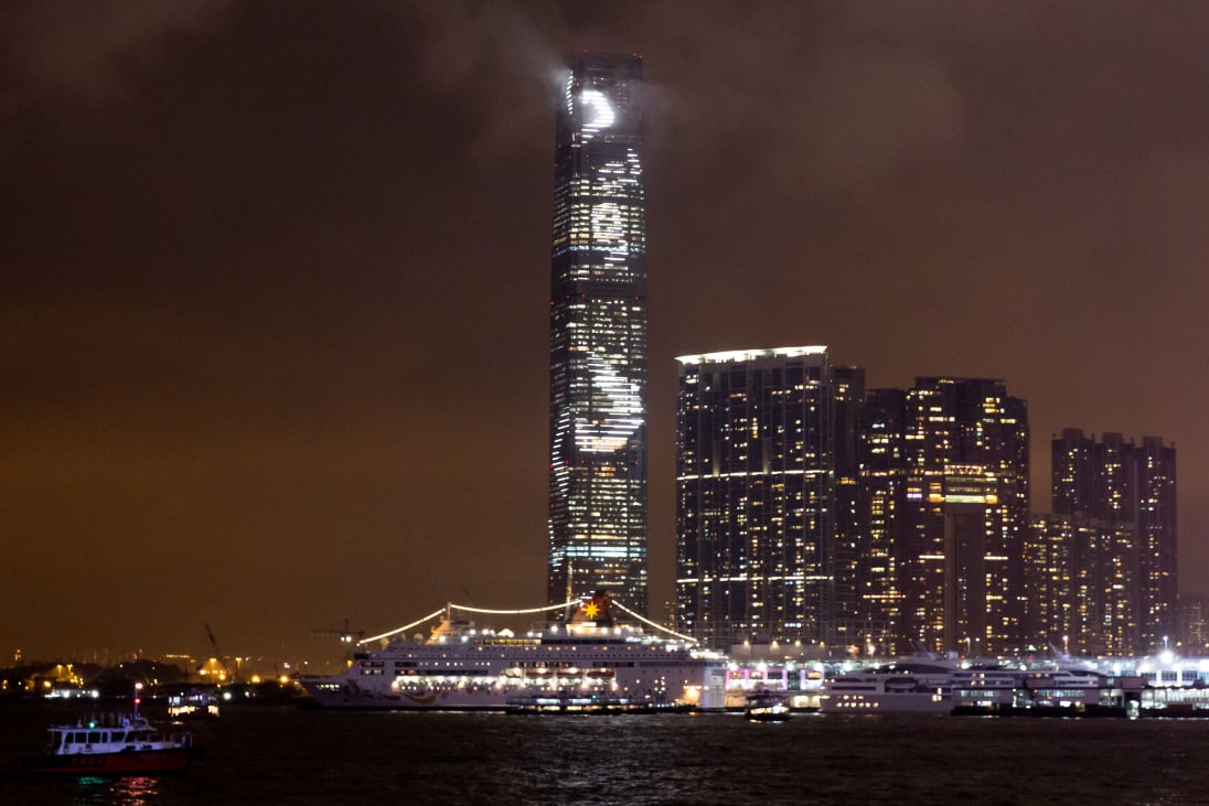 Tatsuo Moiyajima's Time Waterfall (2016) at ICC Building, Hong Kong. Co-commissioned by Art Basel and ICC. Courtesy of Art Basel.