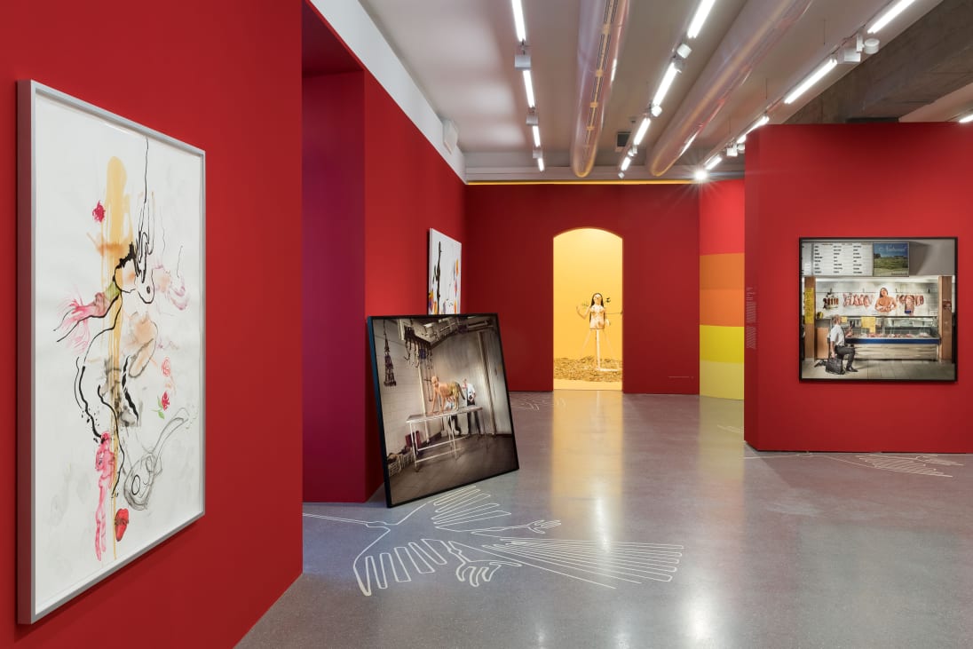 Installation view, ‘La Chola Poblete: Guaymallén’, PalaisPopulaire, 2023. Photograph by Mathias Schormann. © La Chola Poblete.