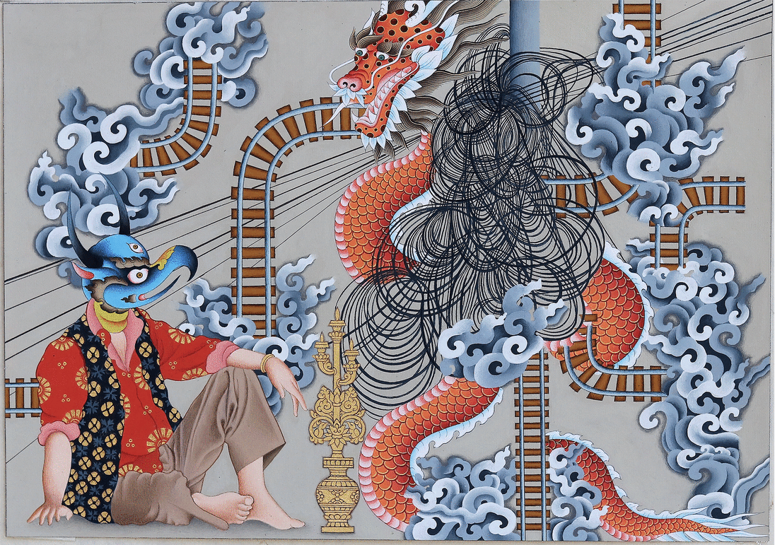 Tsherin Sherpa, Kathmandu Express 2, 2018. Courtesy of the artist and Rossi & Rossi.