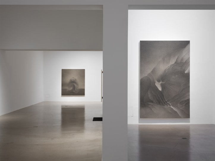 Exhibition view of Shao Fan’s exhibition ‘In the Name of the Rabbit’, Mirrored Gardens, Guangzhou, 2023. 
Courtesy of Vitamin Creative Space. © Vitamin, 2023. All works of art by Shao Fan © the Artist, 2023.
