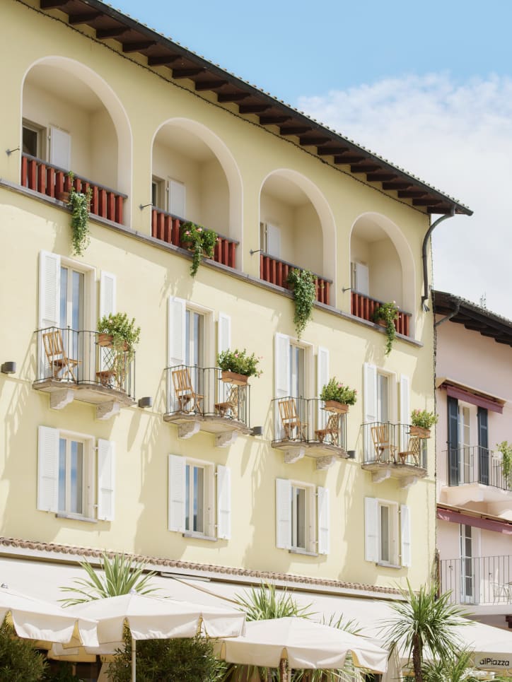 View of a facade in Ascona. Photography by Luigi Fiano for Art Basel.