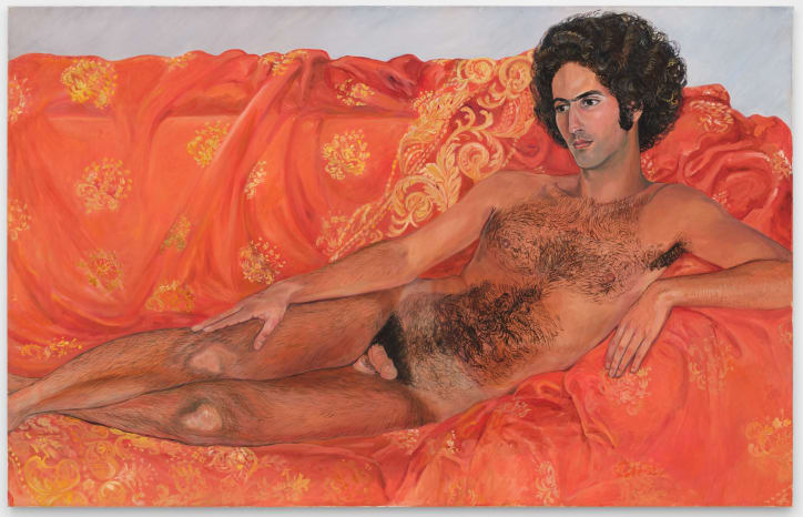 Sylvia Sleigh, Imperial Nude: Paul Rosano, 1977. Courtesy of the Estate of Sylvia Sleigh and Ortuzar, New York. Photo: Steven Probert. © Estate of Sylvia Sleigh.