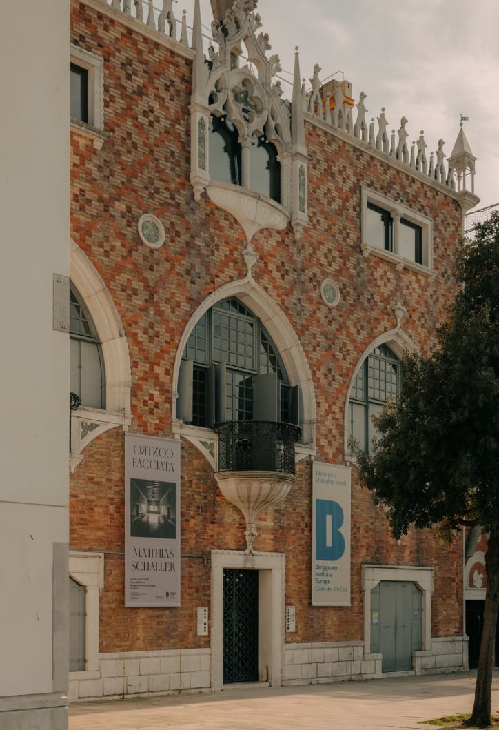 Casa dei Tre Oci, on the Giudecca island, houses Berggruen Arts & Culture's think thank, as well as exhibitions, April 2025. Photography by Julius Hirtzberger for Art Basel.