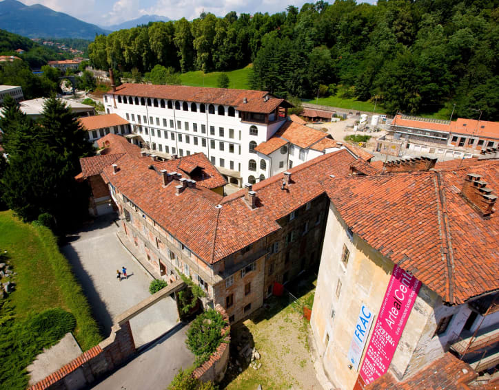 Aerial view of Fondazione Pistoletto Cittadellarte in Biella. Photography by Enrico Amici.