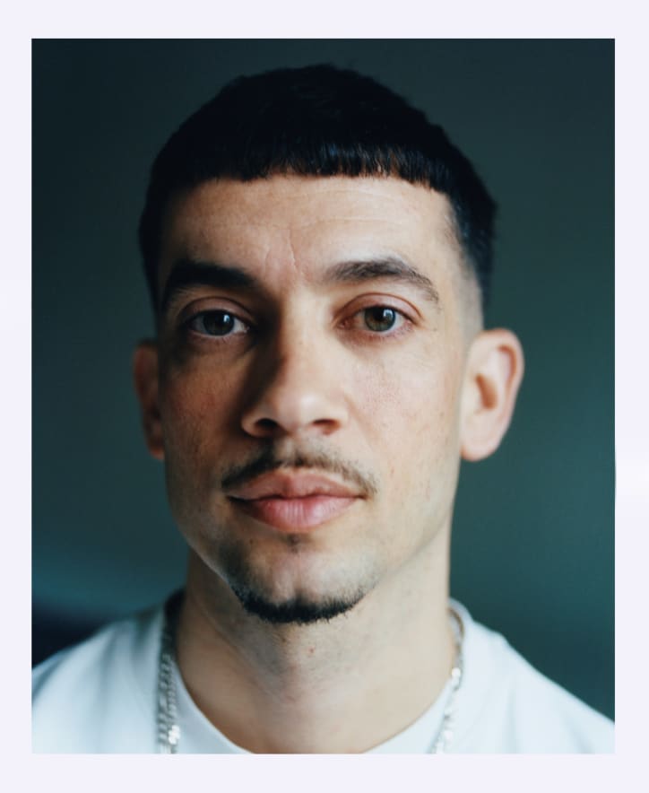 Raphaël Barontini in his studio in Saint Denis, December 2024. Photography by Bettina Pittaluga for Art Basel.