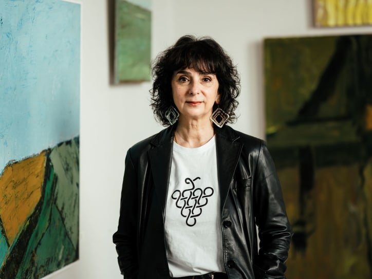 Vanda Mujiri, founder of the Vanda Art Gallery, in Tbilisi. Photography by Tako Robakidze for Art Basel.