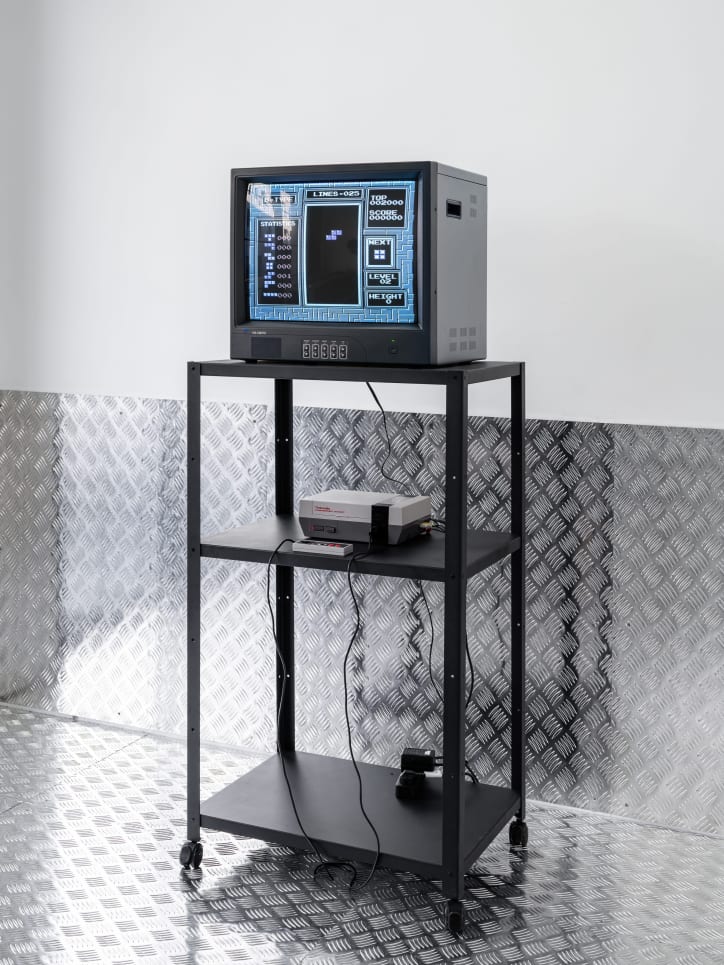 Cory Arcangel, Diamond Plate, 2023. Installation view of ‘Errors and Omissions’, Lisson Gallery, Shanghai, China, 2023-2024. Courtesy of Lisson Gallery.
