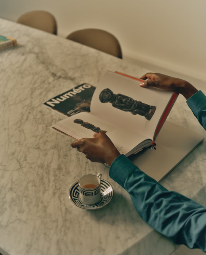 Mariane Ibrahim in her office, Paris, 2024. Photograph by Inès Manai for Art Basel.