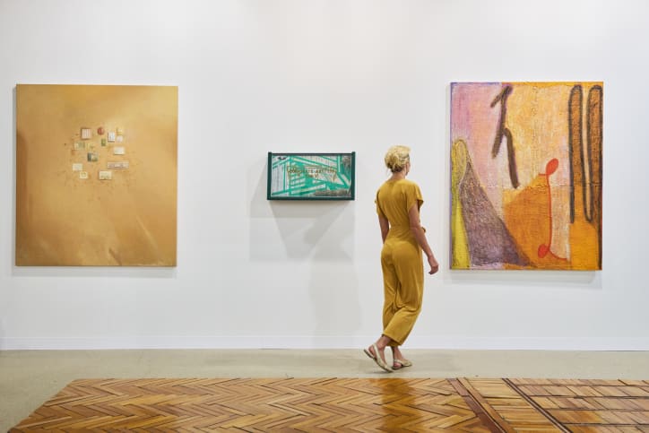 View of Emanuela Campoli's booth at Art Basel in Basel 2025.