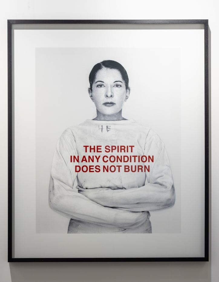 A work by Marina Abramovic presented in the Kabinett section of Galerie Krinzinger at Art Basel Hong Kong 2025.