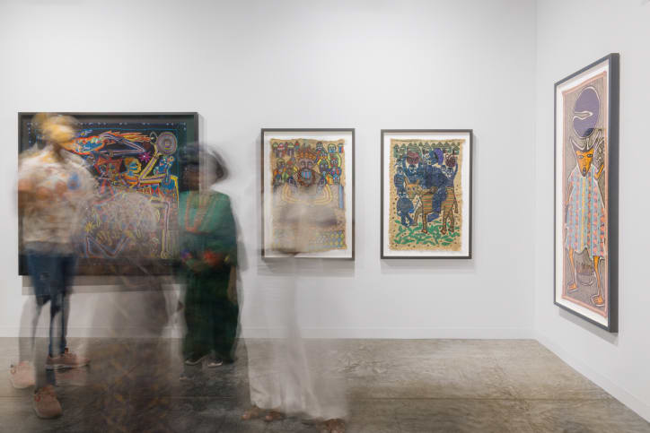 View of Nike Davies Okundaye's work presented by ko at Art Basel Miami Beach 2025.