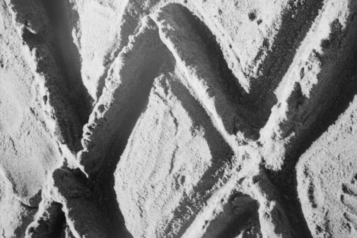 Detail of a work by Ana Mendieta, presented by Prats Nogueras Blanchard at Art Basel Paris 2025.