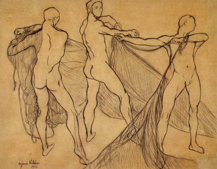 Suzanne Valadon, Etude pour le lancement du filet, 1914. State acquisition, 1937. Paris, Centre Pompidou, Musée national d’art moderne. Photo credit: Centre Pompidou, MNAM-CCI/Philippe Migeat/ Dist. GrandPalaisRmn