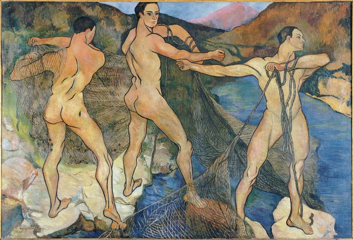 Suzanne Valadon, Le Lancement du filet, 1914. State purchase, 1937. Paris, Centre Pompidou, Musée national d’art moderne, on deposit with the Musée des Beaux-Arts de Nancy. Photo credit: Centre Pompidou, MNAM-CCI/Jacqueline Hyde/ Dist. GrandPalaisRmn