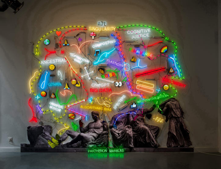 Warren Neidich, A Proposition for an alt-Parthenon Marbles: The Phantom as Other #2, 2023. Courtesy Gallery Priska Pasquer.