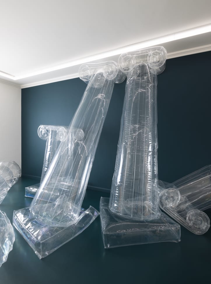 Zuzanna Czebatul, T-Kollaps, 2019, Courtesy of the artist & sans titre. Exhibition view of Arcadia, Bally Foundation, 2024-2025. © Andrea Rossetti.