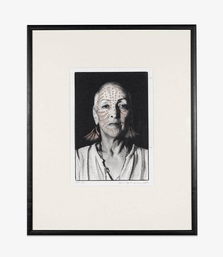 Meret Oppenheim, Porträt mit Tätowierung, 1980. Photograph by Flavio Karrer. © Meret Oppenheim & ProLitteris. Courtesy of the Estate of the artist and Karma International.