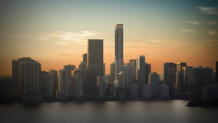 Miami’s skyline with 888 Brickell by Dolce&Gabbana and JDS Development Group. Image Credits: JDS Development Group.