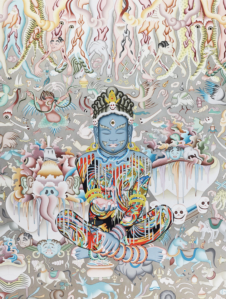 Tsherin Sherpa, Samvara Spirit (The Sky Walker), 2023. Courtesy of the artist and Rossi & Rossi.