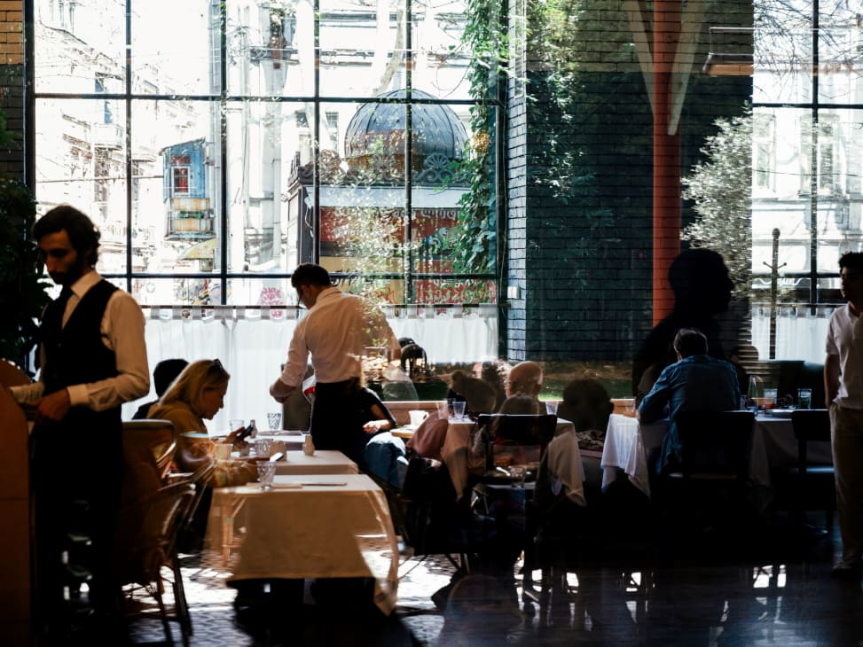 A restaurant in Tbilisi. Photography by Tako Robakidze for Art Basel.