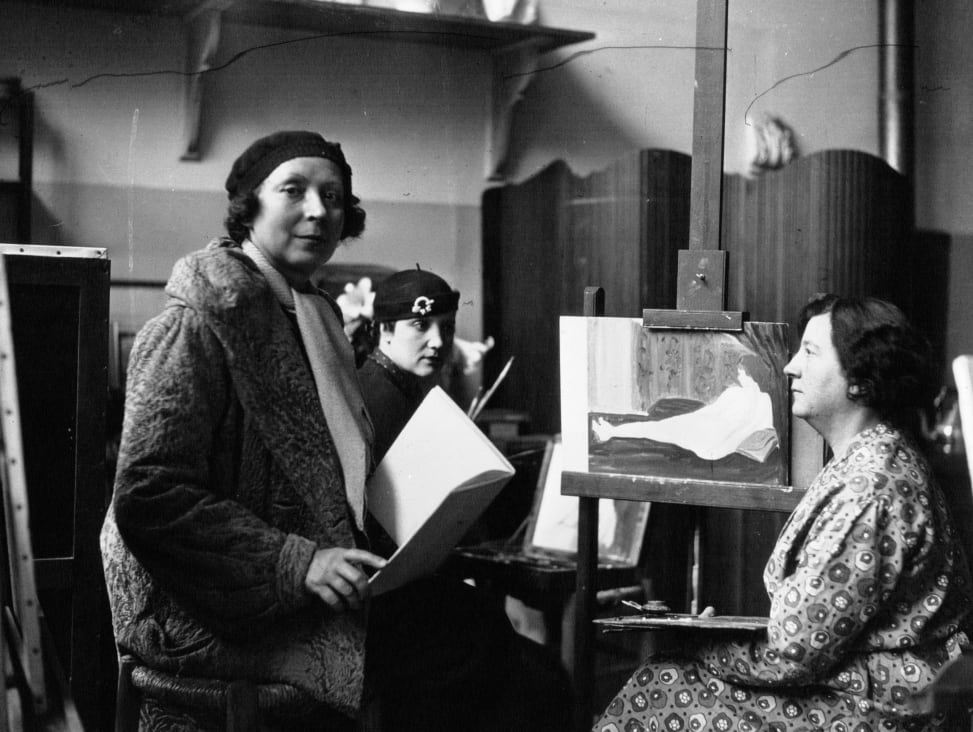 French painter Marie Laurencin in her atelier in 1932. Credit: WIKI COMMONS.