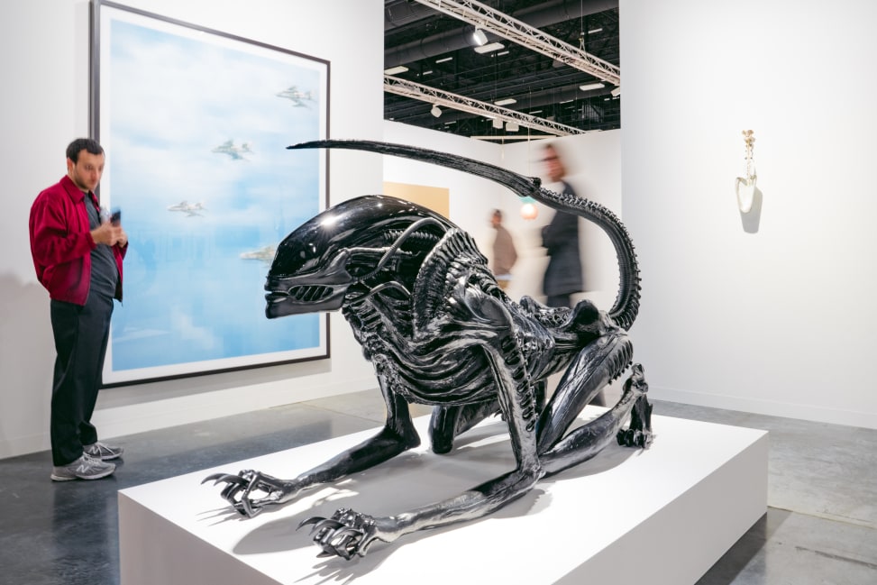 Necronom / Alien III, 1990–2005, by H.R. Giger, presented by Mai 36 Galerie at Art Basel Miami Beach 2024.