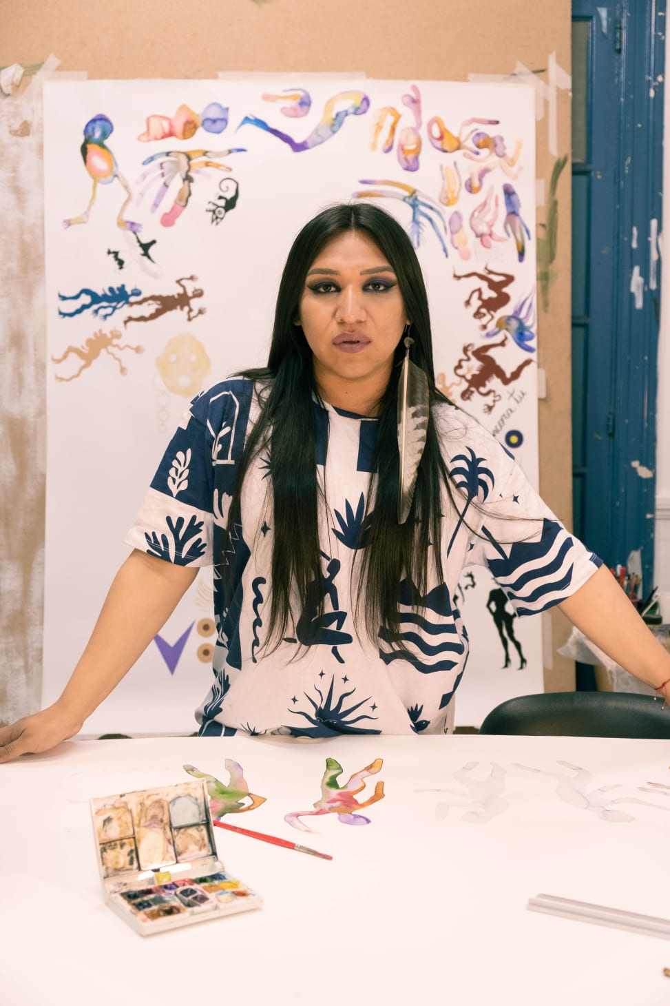 Portrait of La Chola Poblete, 2022. Photograph by Agustina Lamborizio. © The artist.
