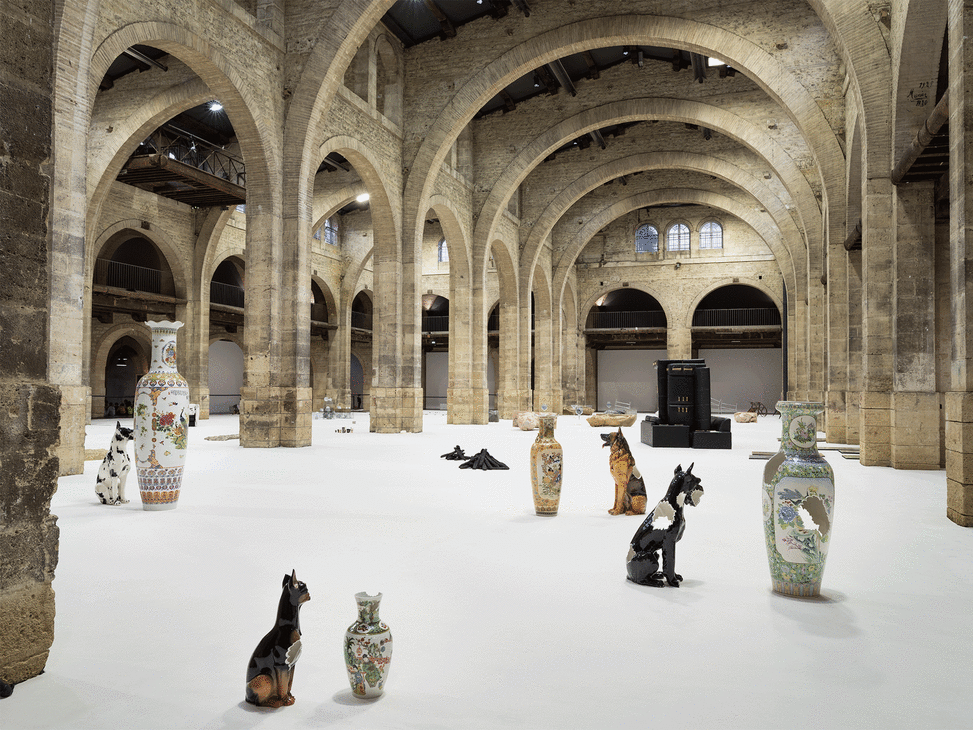 Installation view of Nina Beier, Auto at Capc musée d’art contemporain de Bordeaux, 2024. Photograph by Arthur Péquin. Courtesy of the artist, Croy Nielsen, and Standard (Oslo).