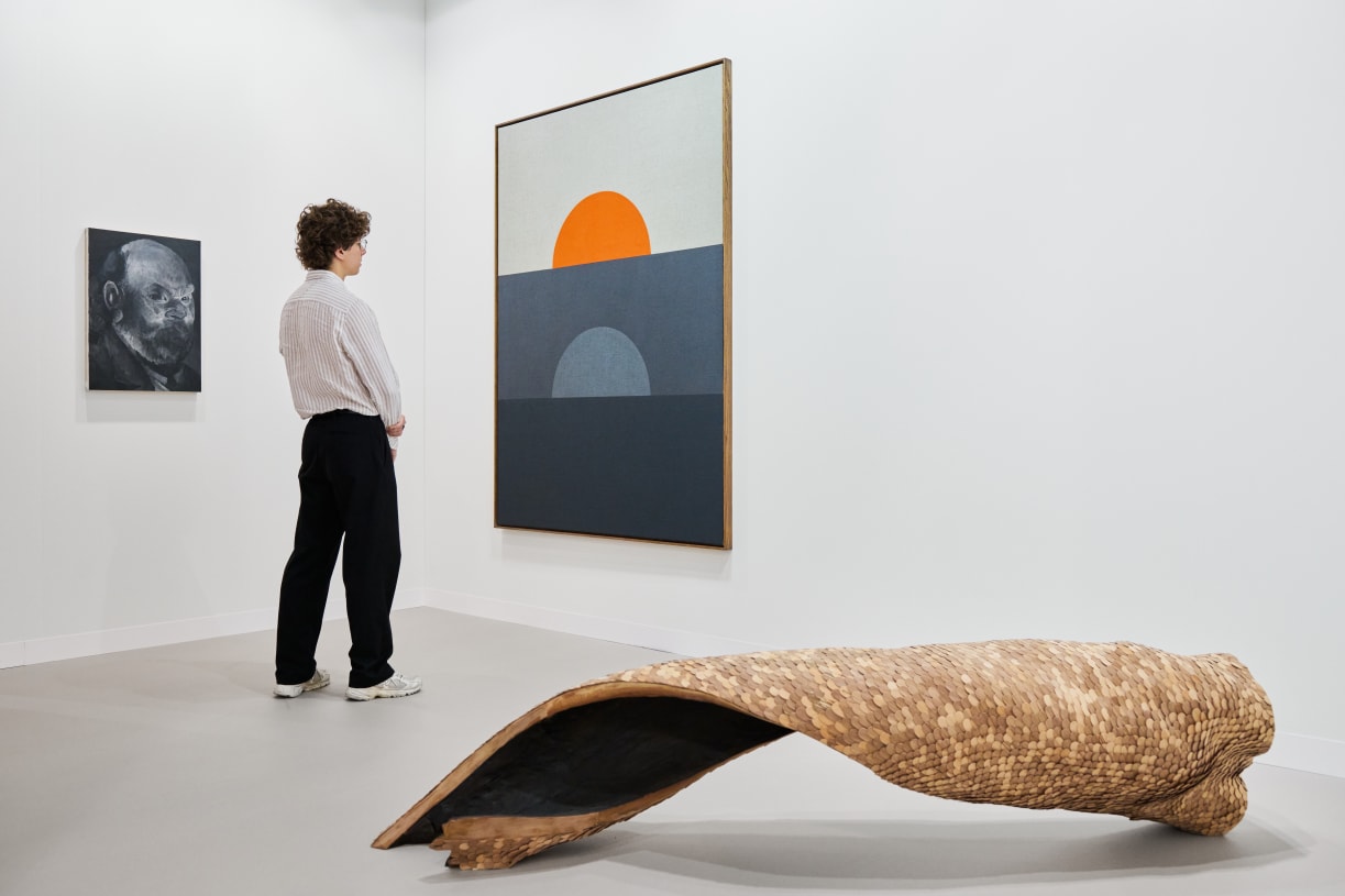 View of Galerie Urs Meile's booth at Art Basel Basel 2025.