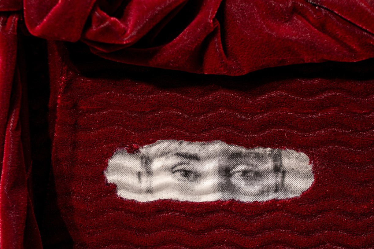 Detail of an artwork by June Clark presented by Daniel Faria Gallery at Art Basel Miami Beach 2024.
