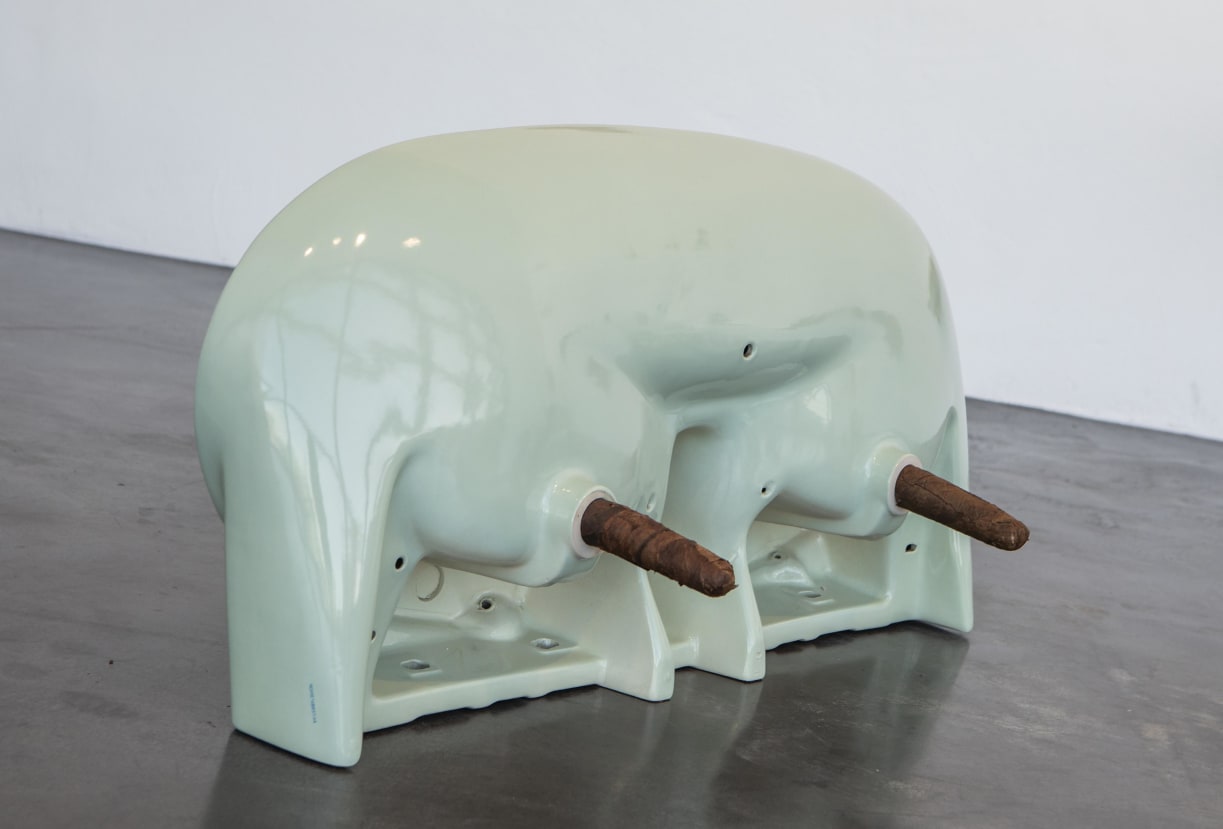 Nina Beier, Plugs, 2018-2024. Installation view of Nina Beier, Parts at Museum of Contemporary Art Kiasma, Helsinki, 2024. Photograph by Finnish National Gallery / Petri Virtanen. Courtesy of the artist, Croy Nielsen, and Standard (Oslo).