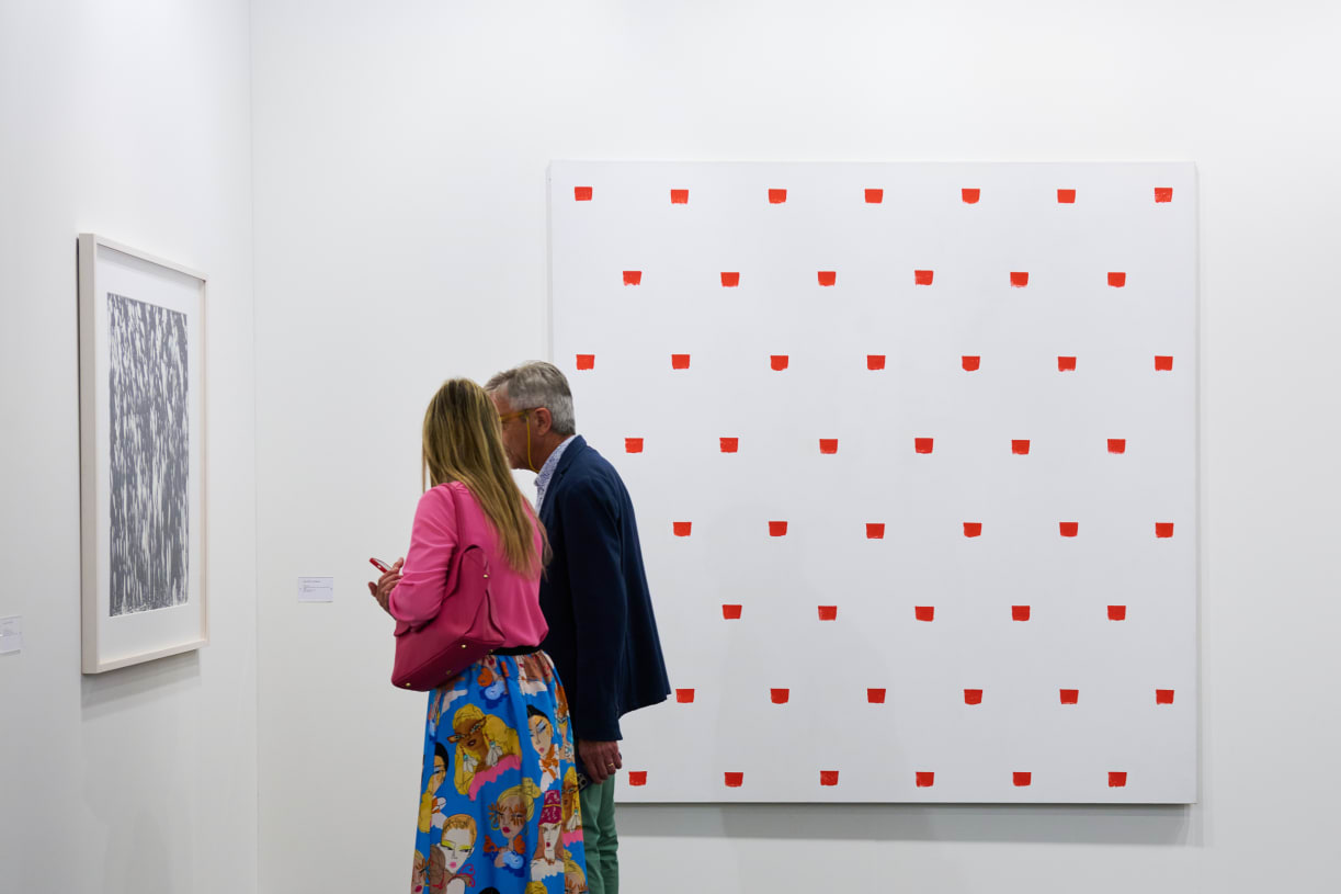 View of Galerie Tschudi’s booth at Art Basel in Basel 2024.