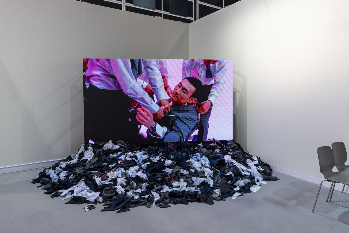 Fuyuhiko Takata, Cut Suits, 2023, presented by WAITINGROOM at Art Basel Hong Kong 2024.