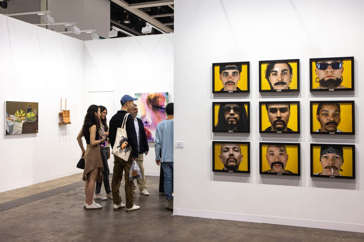 View of Regen Projects’ booth at Art Basel in Hong Kong 2024.