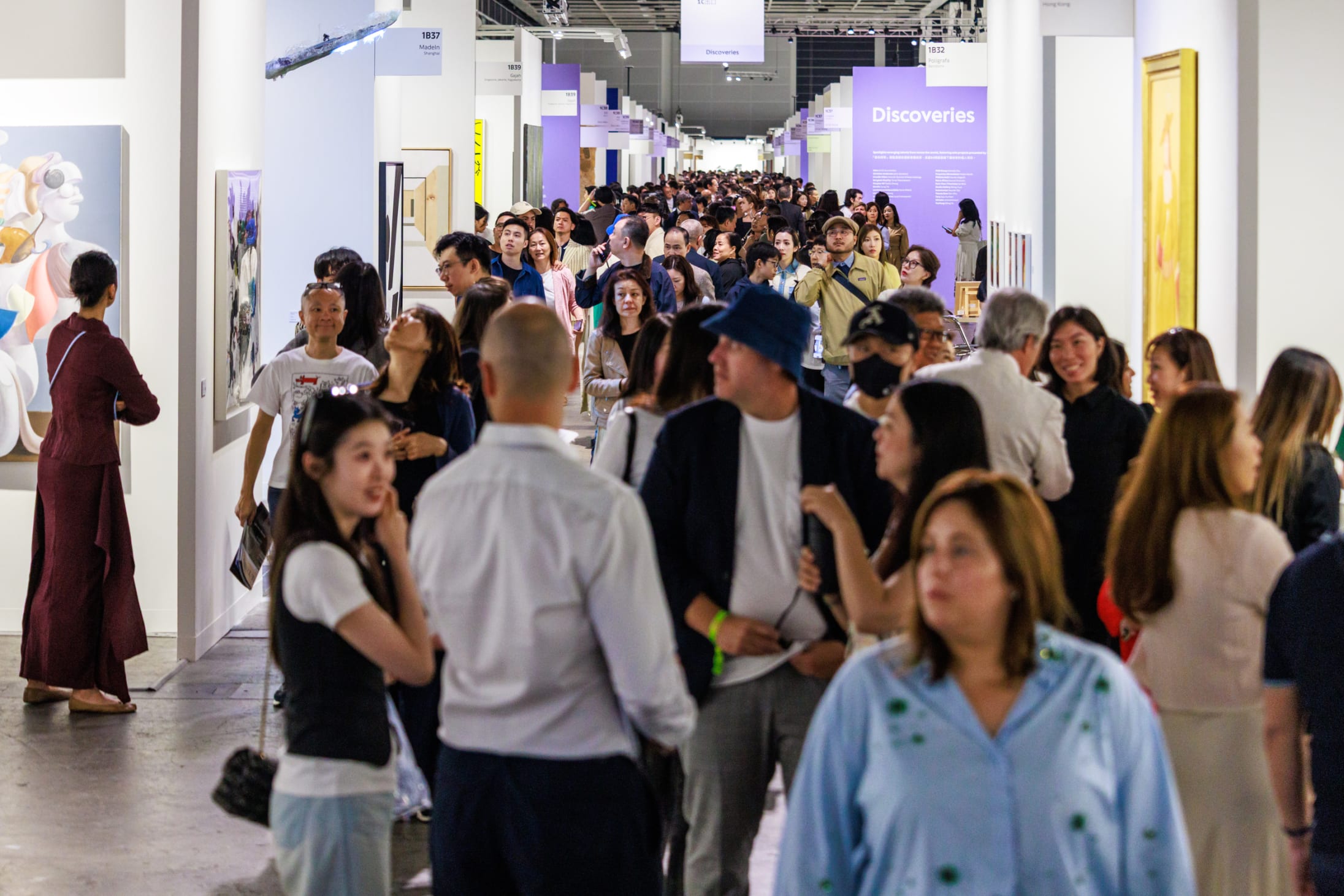 Visitors on the first day of Art Basel Hong Kong 2025. © Art Basel.