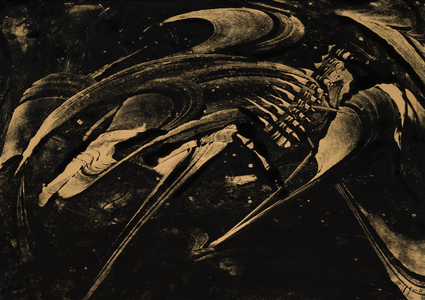 HR Giger, Tachistisches Kleisterbild, 1963. Courtesy HR Giger Estate and Mai 36 Galerie.