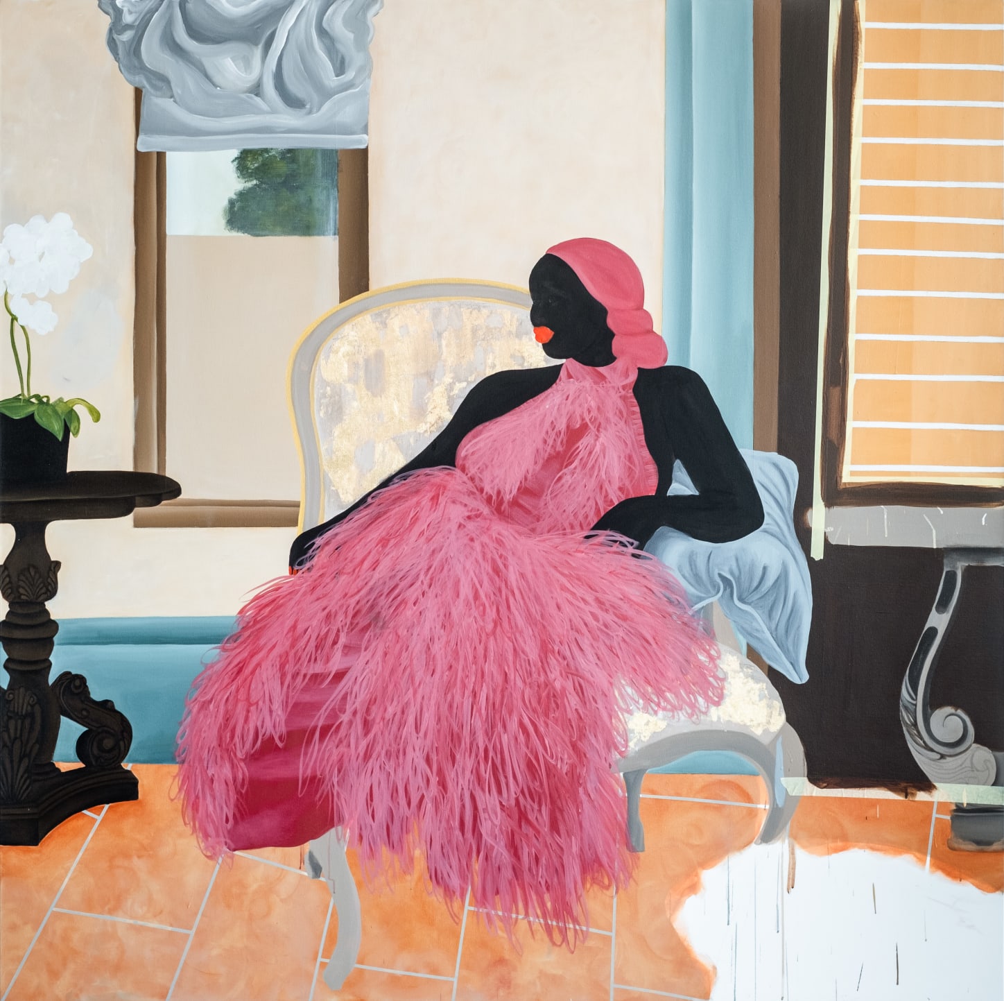 Zandile Tshabalala, Contemplating woman, where did she go, 2022. Courtesy of the artist and Galerie Nagel Draxler.
