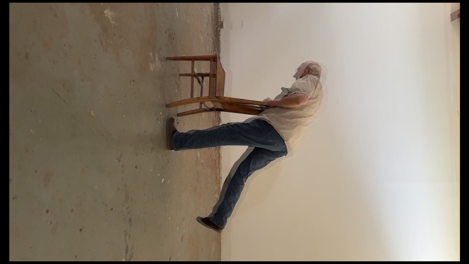 Bruce Nauman, 'Beckett's Chair Portrait Rotated', 2025. Courtesy of Konrad Fischer Galerie