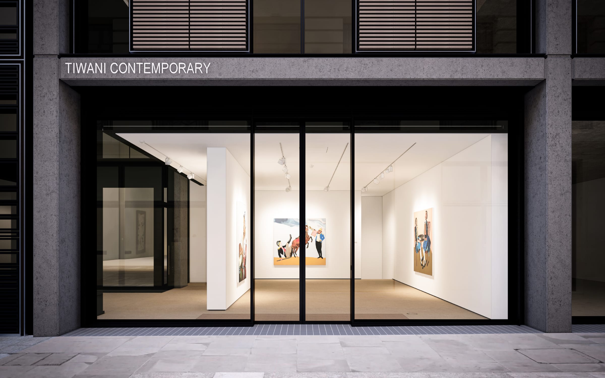 Architectural render of Tiwani Contemporary's new gallery on Cork Street. Courtesy of  Tiwani Contemporary.