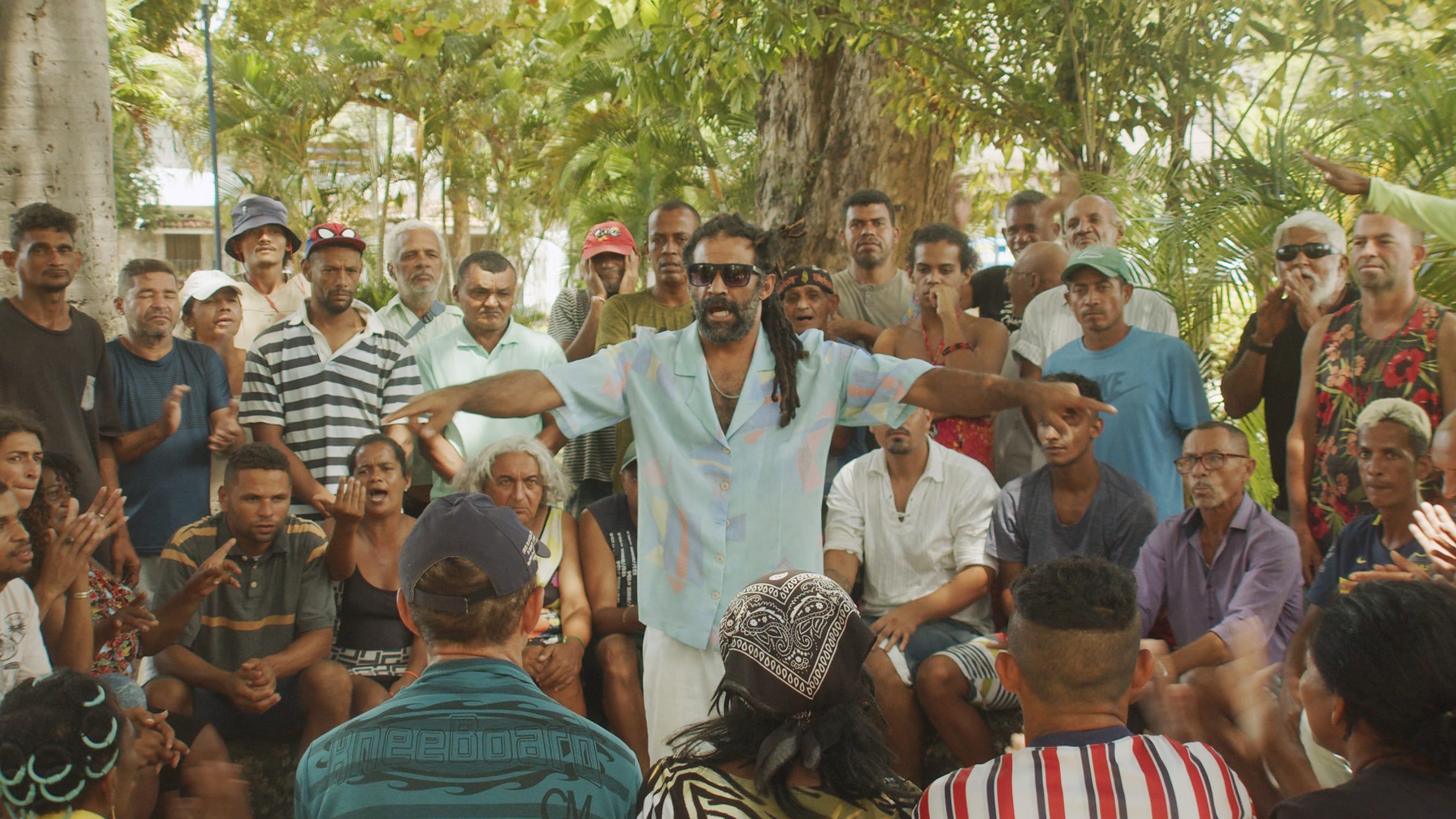 Jonathas de Andrade, Olho da Rua (Out Loud) , 2022. Courtesy of the artist, Galleria Continua, Galeria Nara Roesler, and Fondazione In Between Art Film.