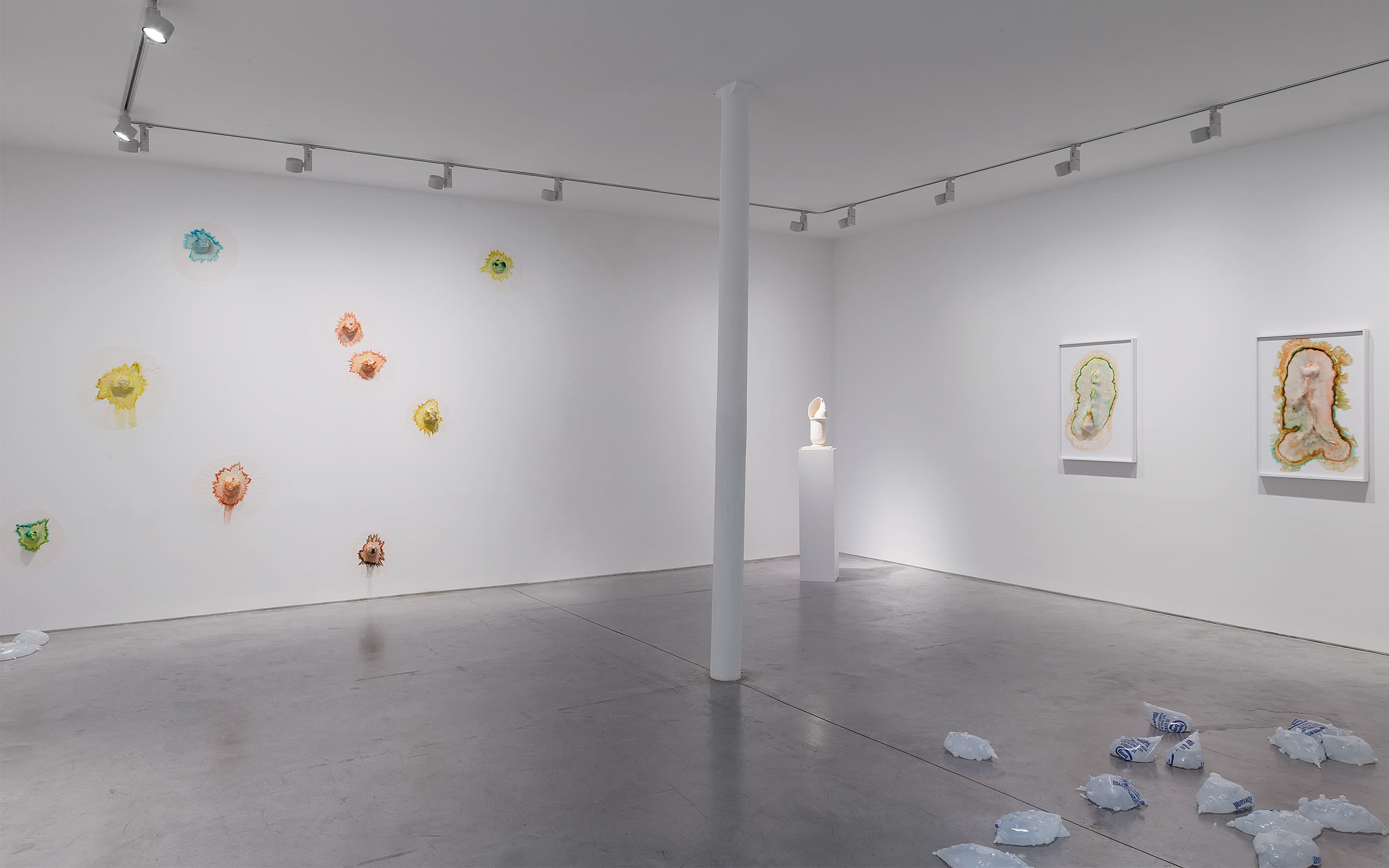Exhibition view of a show by Michel Blazy, Galerie Art: Concept, May 2017. Courtesy of the artists and Galerie Art: Concept, Paris. Photo © Claire Dorn.