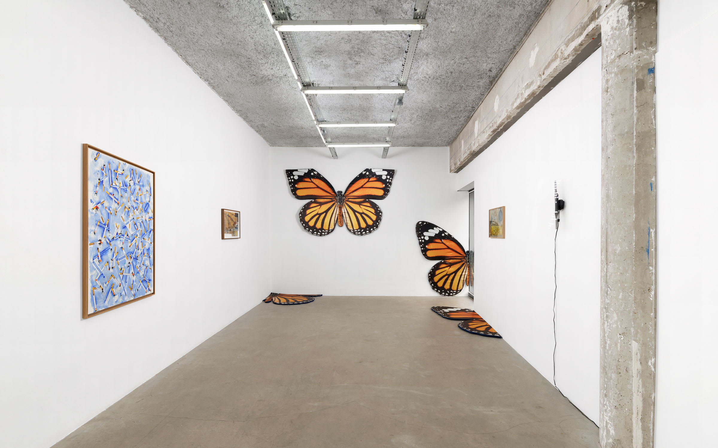 Installation view of 'Yesn’t', with works by David Caille, Candice Lin, Anthea Hamilton, Achraf Touloub, and Patrick Staff, Sultana, Paris, September 2020 © Aurélien Mole