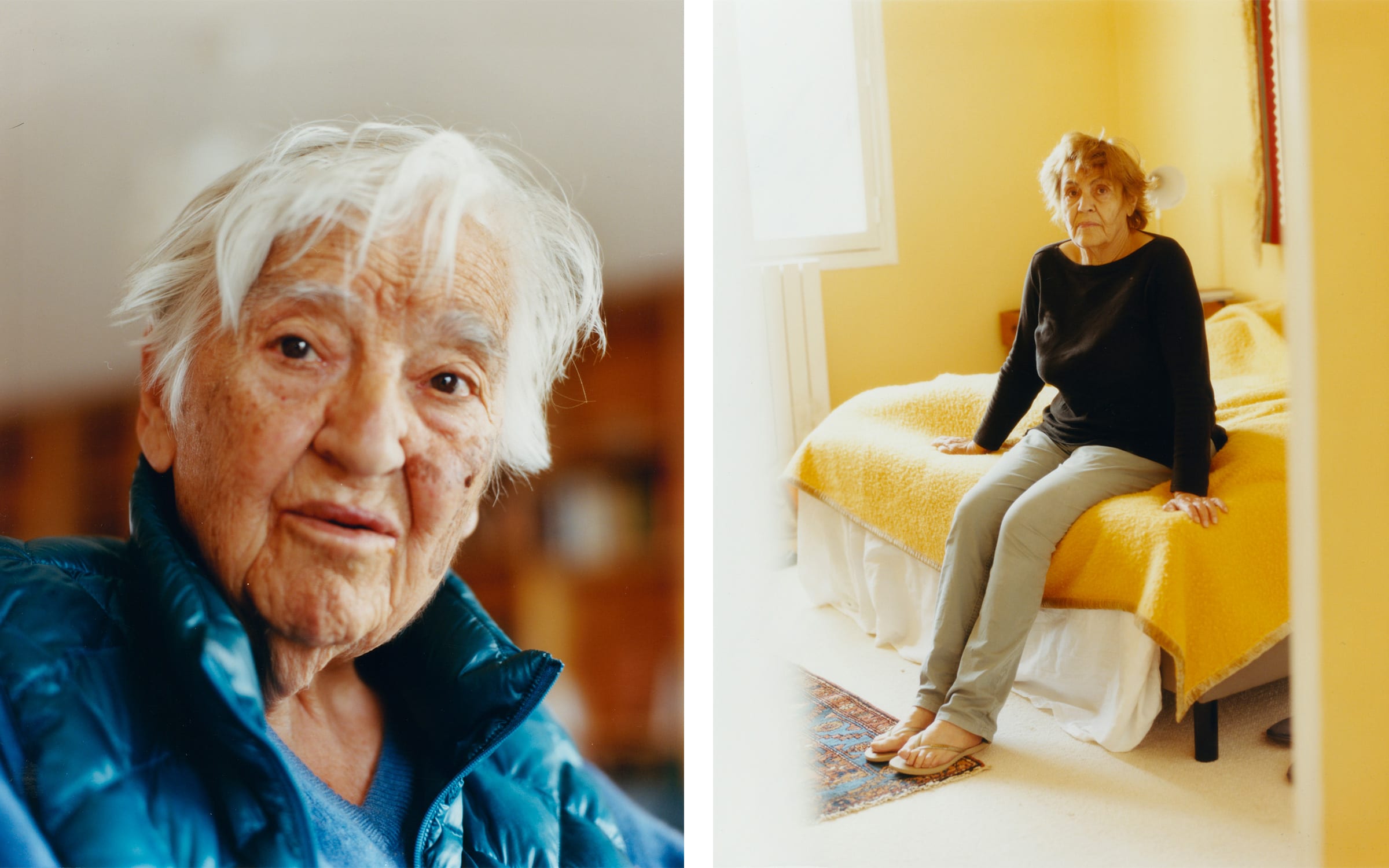 Etel Adnan and Simone Fattal, photographed at their home in the Bretagne, July 2021. Photo by Louis Canadas for Art Basel.