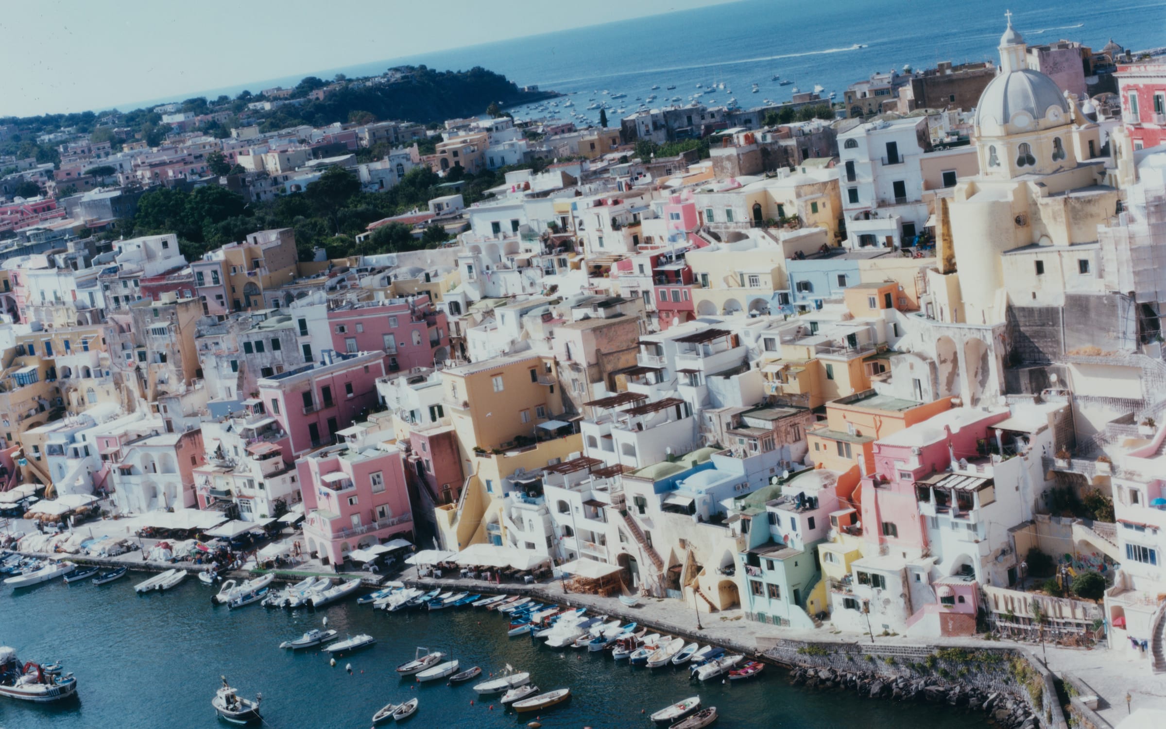 A view of Procida's port. Photo by Louisa Canadas for Art Basel.